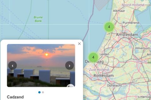 Karte aller Strandhäuser in den Niederlanden