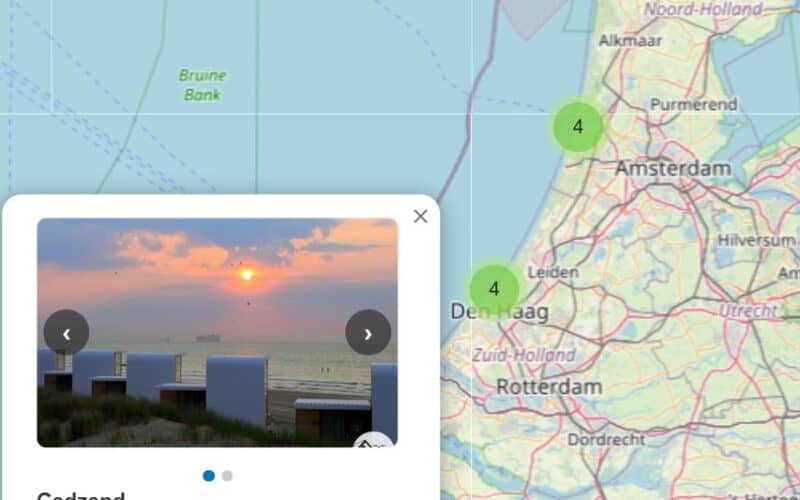Karte aller Strandhäuser in den Niederlanden